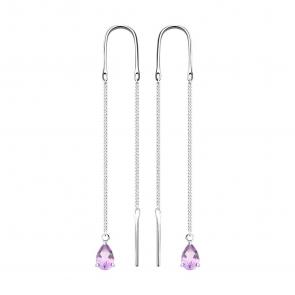 Серебряные серьги SOKOLOV с аметистом 92022188-91 фото