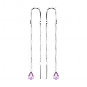 Серебряные серьги SOKOLOV с аметистом 92022188 фото