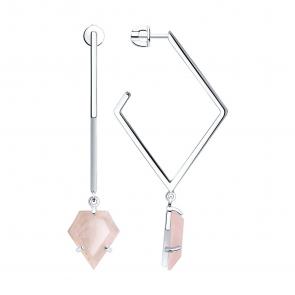 Серебряные серьги SOKOLOV с кварцем 92022313 фото