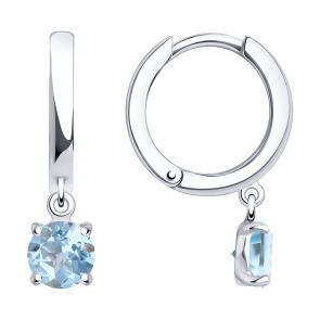 Серебряные серьги SOKOLOV с топазом 92022391-91 фото