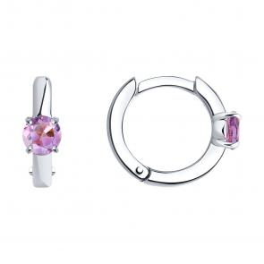 Серебряные серьги SOKOLOV с аметистом 92022394 фото