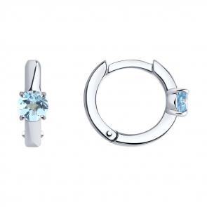 Серебряные серьги SOKOLOV с топазом 92022397 фото