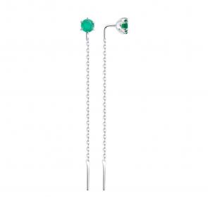 Серебряные серьги SOKOLOV с агатом 92022464-91 фото