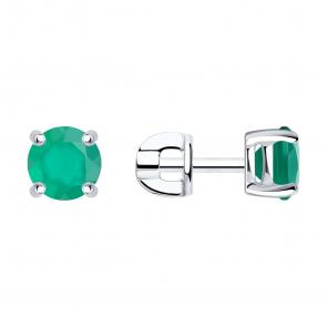 Серебряные серьги SOKOLOV с агатом 92022497 фото