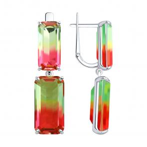 Серебряные серьги SOKOLOV с ситаллом 92022586 фото