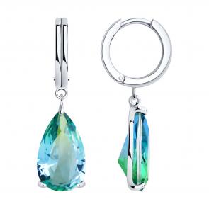 Серебряные серьги SOKOLOV с ситаллом 92022814 фото