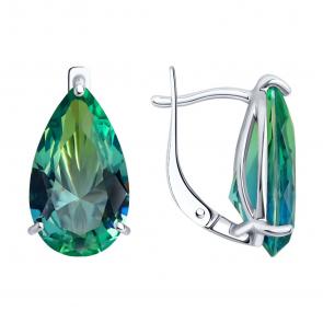 Серебряные серьги SOKOLOV с ситаллом 92022818 фото