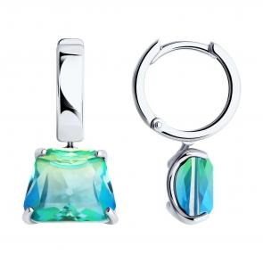 Серебряные серьги SOKOLOV с ситаллом 92022832 фото