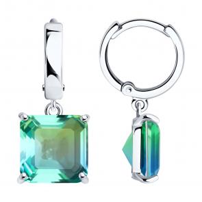 Серебряные серьги SOKOLOV с ситаллом 92022846 фото