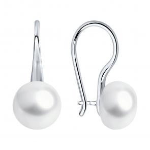 Серебряные серьги SOKOLOV с жемчугом 92022876 фото