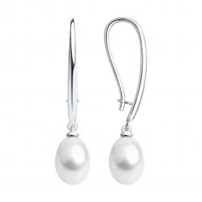 Серебряные серьги SOKOLOV с жемчугом 92022943-91 фото