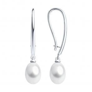 Серебряные серьги SOKOLOV с жемчугом 92022943 фото