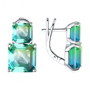 Серебряные серьги SOKOLOV с ситаллом 92022947 фото