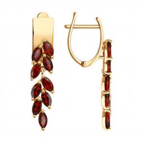 Серьги из золочёного серебра SOKOLOV 92025249 фото