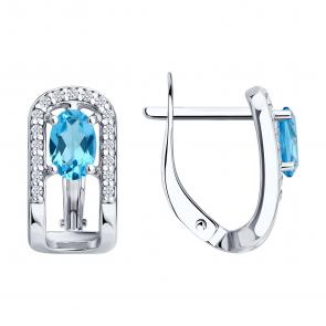 Серебряные серьги SOKOLOV 92025334 фото