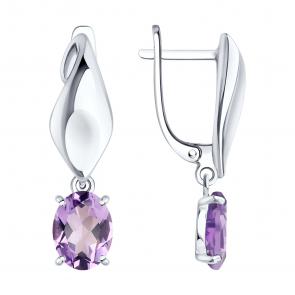 Серебряные серьги SOKOLOV 92025352 фото