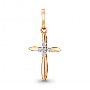 Золотая подвеска AQUAMARINE с бриллиантом 920295к фото