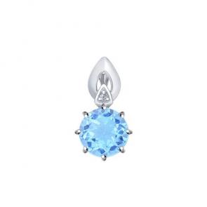 Серебряная подвеска SOKOLOV с топазом и фианитом 92030350 фото