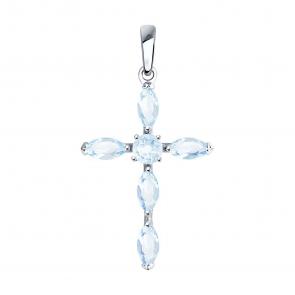 Серебряная подвеска SOKOLOV с топазом 92030508 фото