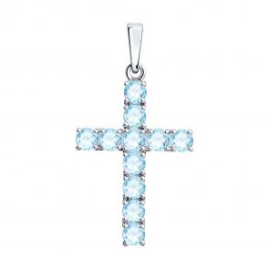 Серебряная подвеска SOKOLOV с топазом 92030511 фото