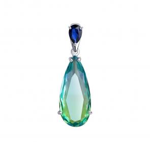 Серебряная подвеска SOKOLOV с фианитом и ситаллом 92030658 фото