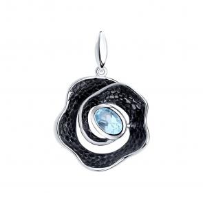 Серебряная подвеска SOKOLOV с топазом 92030659 фото