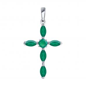 Серебряная подвеска SOKOLOV с агатом 92030691 фото