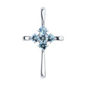 Серебряная подвеска SOKOLOV с топазом 92030721 фото