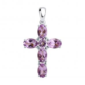 Серебряная подвеска SOKOLOV с аметистом 92030741 фото