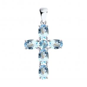 Серебряная подвеска SOKOLOV с топазом 92030745 фото