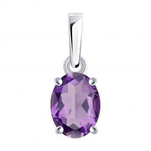Серебряная подвеска SOKOLOV с аметистом 92030824 фото
