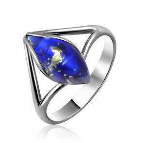 Серебряное кольцо Дарвин с янтарём 920401023ba-с фото