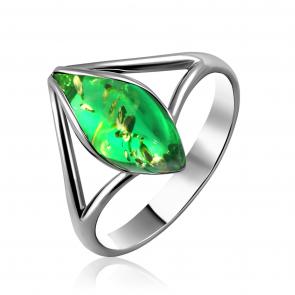 Серебряное кольцо Дарвин с янтарём 920447023ba-з фото