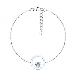 Серебряный браслет SOKOLOV с топазом 92050178 фото