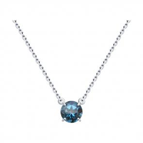 Серебряное колье SOKOLOV с Лондон топазом 92070052 фото