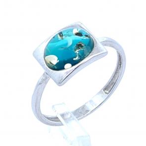 Серебряное кольцо Дарвин с янтарём 920701016aa-з фото