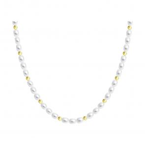 Колье из лимонного серебра SOKOLOV с жемчугом 92070118 фото