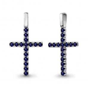 Подвеска из белого золота AQUAMARINE с сапфиром 920995с фото