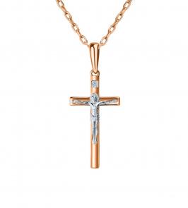 Золотая подвеска AQUAMARINE с бриллиантом 921016к фото