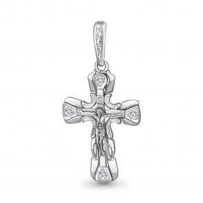 Подвеска из белого золота AQUAMARINE с бриллиантом 922652 фото