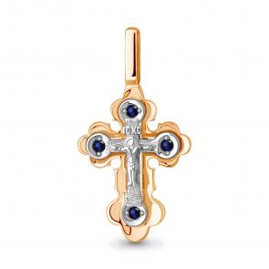 Золотая подвеска AQUAMARINE с сапфиром 922817кс фото