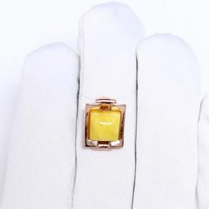 Подвеска из золочёного серебра Дарвин с янтарём 928032002aa-ж фото