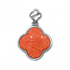 Серебряная подвеска Дарвин с кораллом 928081118cb-кор фото