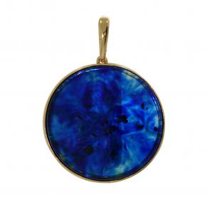 Подвеска из золочёного серебра Дарвин с янтарём 928252421bb-с фото