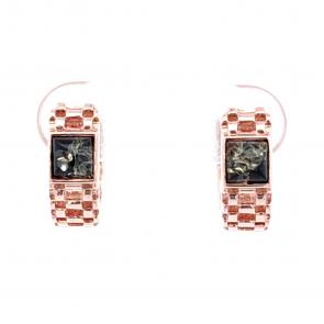 Серьги из золочёного серебра Дарвин с янтарём 929012051aa-з фото