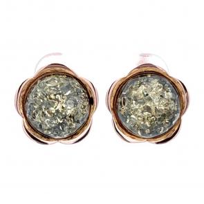 Серьги из золочёного серебра Дарвин с янтарём 929012361aa-з фото