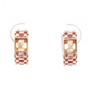 Серьги из золочёного серебра Дарвин с янтарём 929022051aa-л фото