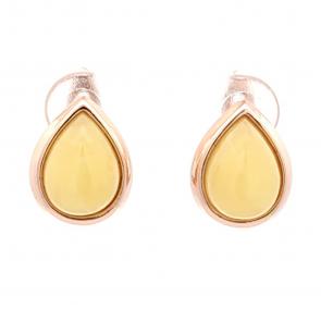 Серьги из золочёного серебра Дарвин с янтарём 929032030aa-ж фото