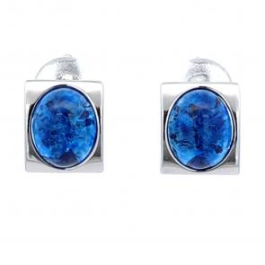 Серебряные серьги Дарвин с янтарём 929251016aa-с фото