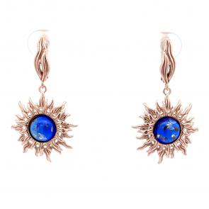 Серьги из золочёного серебра Дарвин с янтарём 929402100bb-с фото